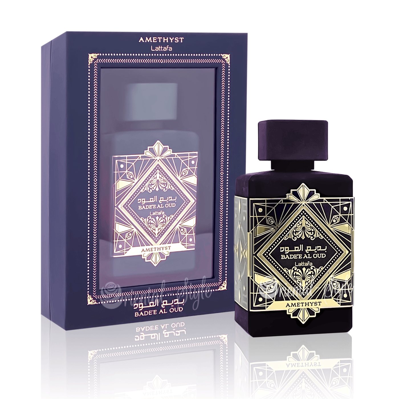 Lattafa Badee Al Oud Amethyst EDP 100ml - Long - Lasting Unisex Fragrance with Floral, Woody, and Sweet Notes - arabiesperfume