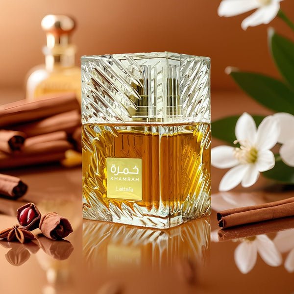 Lattafa Khamrah EDP 100ml - Mesmerizing Unisex Fragrance with Warm and Spicy Notes - arabiesperfume